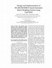 Research paper thumbnail of “Design and Implementation of RS-485/MODBUS based Automatic Batch Weighing System using LabVIEW