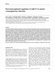 Research paper thumbnail of Posttranscriptional regulation of miR27 in murine cytomegalovirus infection