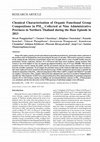 Research paper thumbnail of Chemical Characterisation of Organic Functional Group Compositions in PM2.5 Collected at Nine Administrative Provinces in Northern Thailand during the Haze Episode in 2013