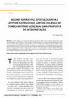 Research paper thumbnail of Regime narrativo, epistolografia e atitude satírica nas Cartas Chilenas de Tomás Antônio Gonzaga: uma proposta de interpretação