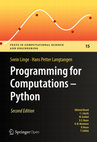 Research paper thumbnail of Proggramming for Computations - Pyhton - Second Edition - Springer