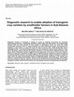 Research paper thumbnail of Review-Diagnostic research to enable adoption of transgenic crop varieties by smallholder farmers in Sub-Saharan Africa