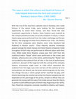 Research paper thumbnail of The ways in which the cultural and theatrical history of India helped determine the form and content of Bombay's feature films. (1905-1940)