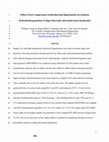 Research paper thumbnail of Effect of low temperature hydrothermal liquefaction on catalytic hydrodenitrogenation of algae biocrude and model macromolecules