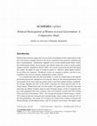 Research paper thumbnail of Political Participation of Women in Local Government: A Comparative Study