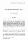 Research paper thumbnail of Document examinations in Malta