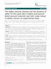 Research paper thumbnail of The higher exercise intensity and the presence of allele I of ACE gene elicit a higher post-exercise blood pressure reduction and nitric oxide release in elderly women: an experimental study