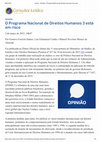 Research paper thumbnail of 28/07/2021 ConJur -Opinião: O Programa Nacional de Direitos Humanos 3 em risco