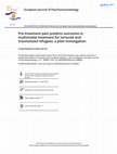 Research paper thumbnail of Pre-treatment pain predicts outcomes in multimodal treatment for tortured and traumatized refugees: a pilot investigation