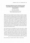 Research paper thumbnail of Akurasi Penggunaan Translation Machine pada Penulisan Sekripsi Mahasiswa