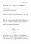 Research paper thumbnail of Effect of the Friction Coefficient on Clinch Joints