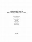 Research paper thumbnail of Canadian expert panel on tobacco smoke and breast cancer risk