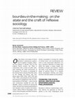 Research paper thumbnail of Bourdieu-in-the-Making: On the State and the Craft of Reflexive Sociology [European Political Science, 2018 (online first 2016) 17(2): 296-303]