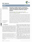 Research paper thumbnail of Polyaniline modified magnetic nanoparticles coated with dicationic ionic liquid for effective removal of rhodamine B (RB) from aqueous solution