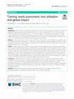 Research paper thumbnail of Training needs assessment: tool utilization and global impact