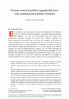 Research paper thumbnail of Levinas contra la política sagrada del amor. Una contestación a Simon Critchley