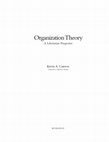 Research paper thumbnail of Organization Theory:  A Libertarian Perspective