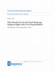 Research paper thumbnail of Who Should Care for the Dead? Balancing Religious Rights with Civic Responsibilities