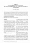 Research paper thumbnail of Linguistic Markup and Dialectal Variants. The Perspective of the Digital Corpus Supplementum Epigraphicum Creticum (e-SEC)