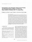 Research paper thumbnail of Determination of the Intragrain Critical Current Density and Thermogravimetric Analysis on YBCO/Ag Superconductors Irradiated with 60Co Gamma Rays