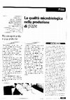 Research paper thumbnail of La qualità microbiologica nella produzione di pizze