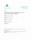 Research paper thumbnail of Association of Obesity and Thyroid Cancer at a Tertiary Care Hospital in Pakistan