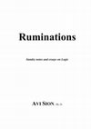 Research paper thumbnail of RUMINATIONS: Sundry Notes and Essays on Logic (entire book)