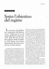 Research paper thumbnail of Sotto l’obiettivo del regime