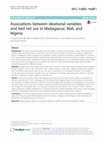 Research paper thumbnail of Associations between ideational variables and bed net use in Madagascar, Mali, and Nigeria