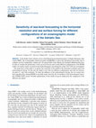 Research paper thumbnail of Sensitivity of sea-level forecasting to the horizontal resolution and sea surface forcing for different configurations of an oceanographic model of the Adriatic Sea