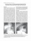 Research paper thumbnail of Carcinoma Colon of a Child presenting As Abdominal Pain