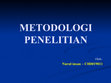 Research paper thumbnail of Ppt metode penelitian