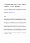 Research paper thumbnail of Social media at Australian rallies: Protest grammars and their produsers