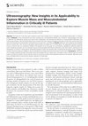 Research paper thumbnail of Ultrasonography: New Insights in its Applicability to Explore Muscle Mass and Musculoskeletal Inflammation in Critically ill Patients