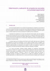 Research paper thumbnail of Determinación y evaluación de competencias asociadas a la actividad experimental