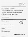 Research paper thumbnail of Guidelines for the verification and validation of expert system software and conventional software: Validation scenarios. Volume 6