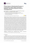 Research paper thumbnail of Genetic Defects in Mitochondrial Dynamics in Caenorhabditis elegans Impact Ultraviolet C Radiation- and 6-hydroxydopamine-Induced Neurodegeneration