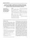 Research paper thumbnail of Food for thought: comparison of citations received from articles appearing in specialized eating disorder journals versus general psychiatry journals