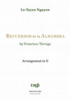 Research paper thumbnail of Recuerdos de la Alhambra by Francisco Tárrega : Arrangement in D