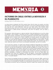 Research paper thumbnail of OCTUBRE EN CHILE: ENTRE LA REVUELTA Y EL PLEBISCITO