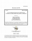 Research paper thumbnail of La curva ambiental de Kuznets para la calidad del agua: Un análisis de su validez mediante raíces unitarias y cointegración