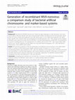 Research paper thumbnail of Generation of recombinant MVA-norovirus: a comparison study of bacterial artificial chromosome- and marker-based systems