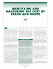 Research paper thumbnail of Identifying and Measuring the Cost of Error and Waste