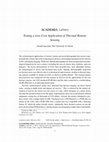 Research paper thumbnail of Testing a Low-Cost Application of Thermal Remote Sensing