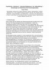 Research paper thumbnail of Populärkultur, "Resistance", "kultureller Radikalismus" und "Selbst-Bildung" - Anmerkungen zur Entwicklung eines Forschungsansatzes