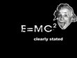 Research paper thumbnail of E=mc squared clearly stated