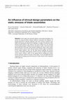 Research paper thumbnail of An influence of shroud design parameters on the static stresses of blade assemblies