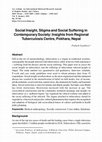 Research paper thumbnail of Social Insight, Stigma and Social Suffering in Contemporary Society: Insights from Regional Tuberculosis Centre, Pokhara, Nepal