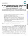 Research paper thumbnail of HIV with non-communicable diseases in primary care in Kibera, Nairobi, Kenya: characteristics and outcomes 2010-2013