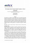 Research paper thumbnail of The Principles and the Teaching of English Vocabulary: A Review